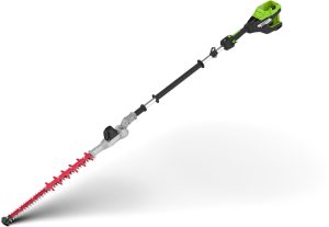 Greenworks Optimus 82V Articulating Mid Pole Hedge Trimmer with (1) Core300 and Dual Port Charger | PH482A-C3DP