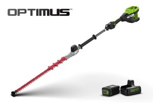 Greenworks Optimus 82V Short Pole Fixed Hedge Trimmer with CORE300 Battery and Dual-Port Charger | PH302F-C3DP