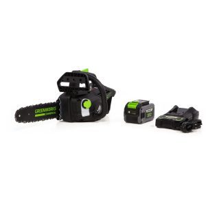 Greenworks 48V 12" Top-Handle Chainsaw with Battery and Charger | 48TH12