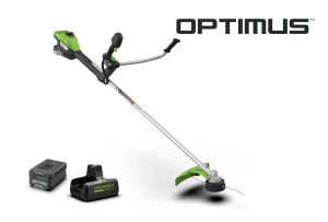 Greenworks Optimus 82V 2.0 kW Bike Handle String Trimmer Kit | TB201H-4DP